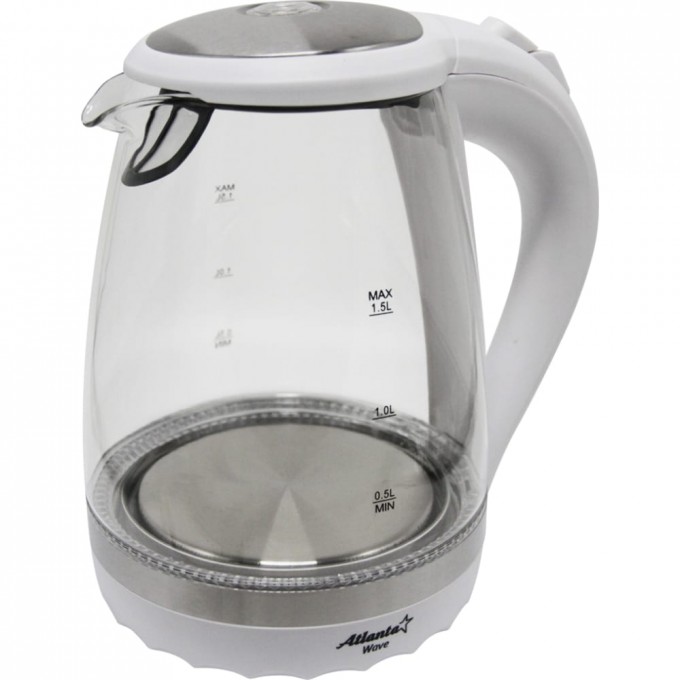 Стеклянный электрический чайник ATLANTA ATH-2463 white 6445117